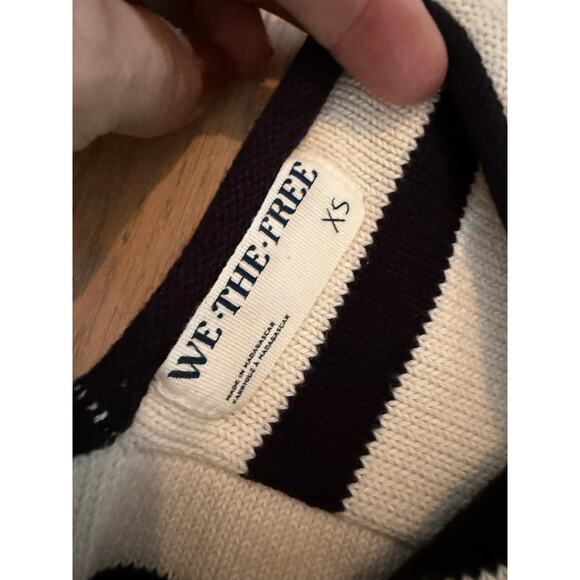 Free People We The Free Crossroads striped Pullover sweater size xs - Picture 4 of 6